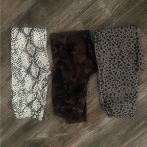 Set of Three Patterned Leggings